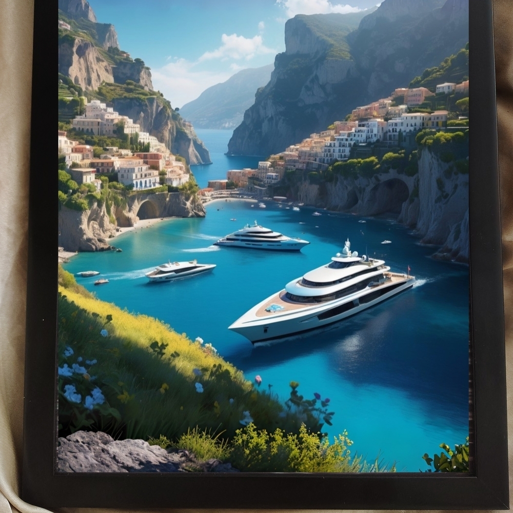 Scenic Coastal Art Print with In A Frame 8x10 - Picture 1 of 3